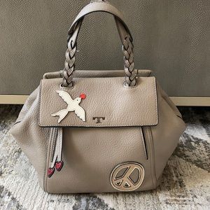 Tory Burch Peace Embellished Half Moon Satchel